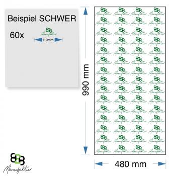 Logo-Design auf Flexfolie: Geschnitten oder Entgittert? Du entscheidest!  P.S. Film Standard SCHWER